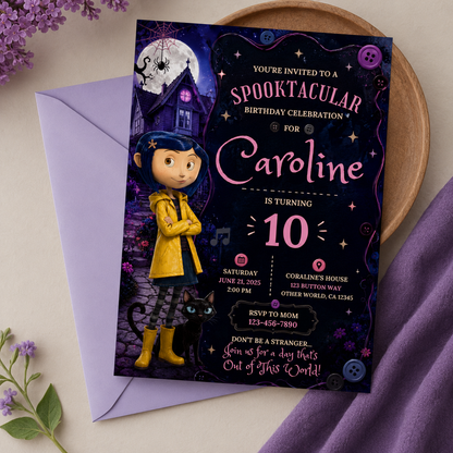 Spooky Birthday Invitation | Animated Halloween Canva Invite (Digital Download)