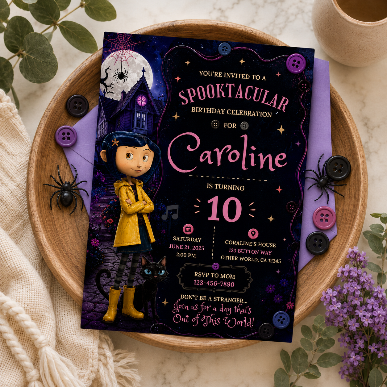 Spooky Birthday Invitation | Animated Halloween Canva Invite (Digital Download)