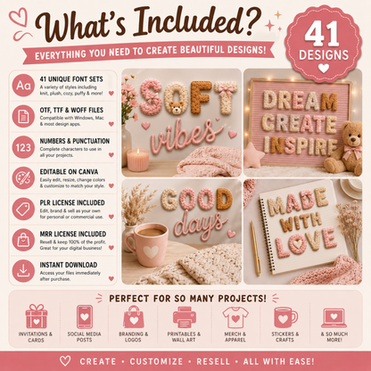 Canva Editable Alphabet Font Styles | 41 Styles, PLR, MRR (Digital Download)