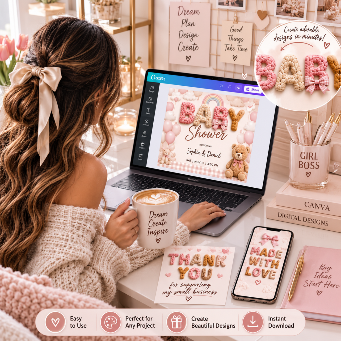 Canva Editable Alphabet Font Styles | 41 Styles, PLR, MRR (Digital Download)