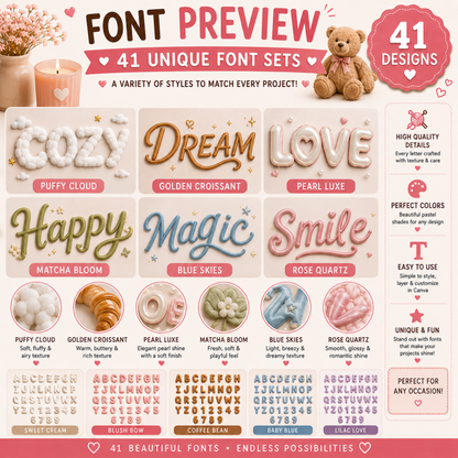 Canva Editable Alphabet Font Styles | 41 Styles, PLR, MRR (Digital Download)