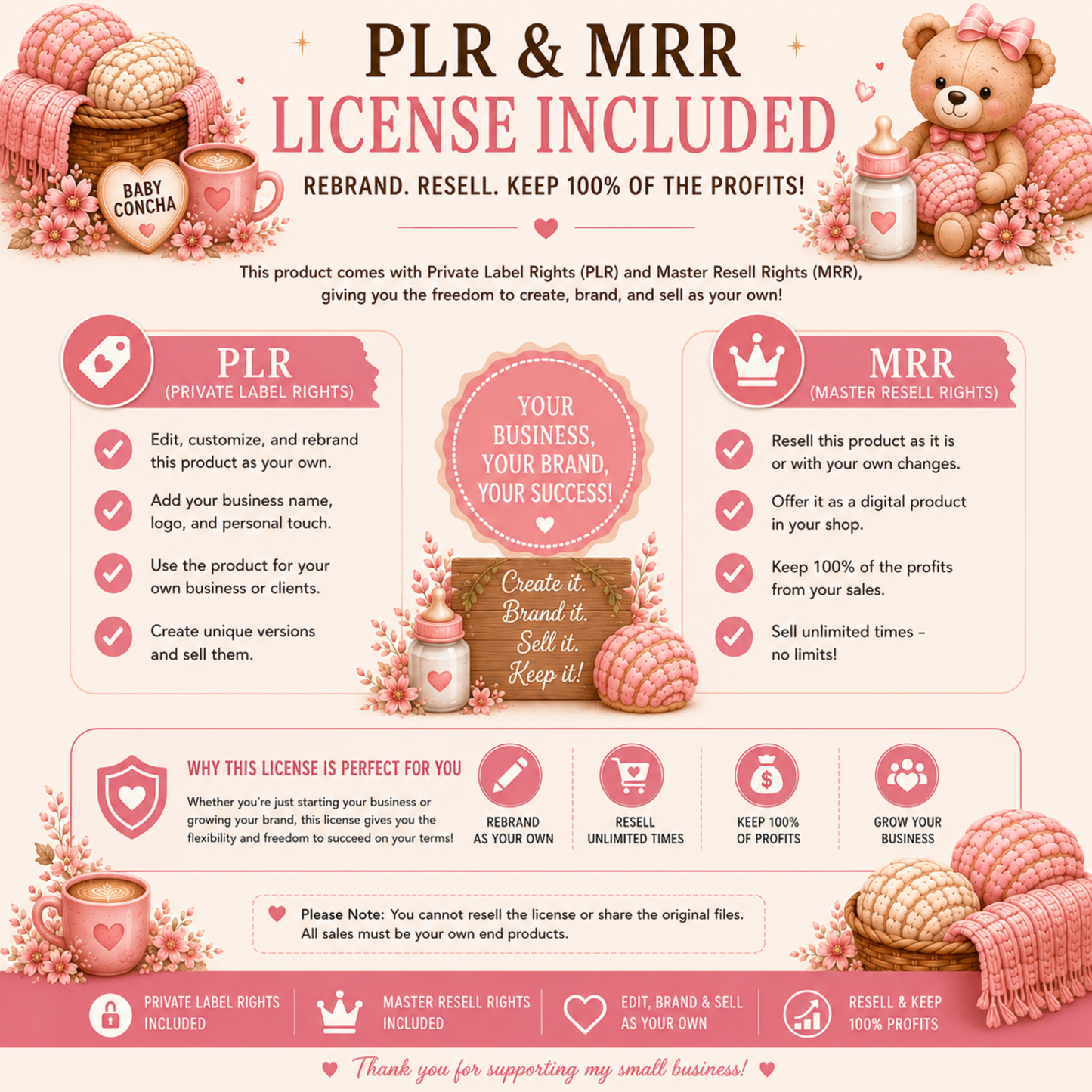 Interactive Baby Shower Invitation | Baby Concha Is on the Way | Editable Canva Template | Pink Fall Baby Shower Invite | PLR MRR Included