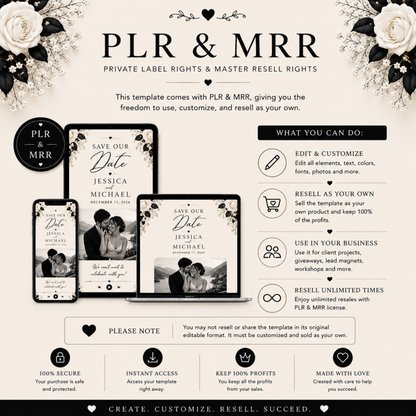 Black & White Interactive Save the Date Invitation | Canva