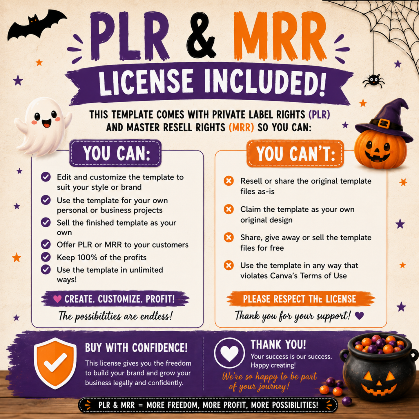 Spooktacular Halloween Invitation Template | Animated with Music | Editable Canva Invite | 5x7 | PLR & MRR Included