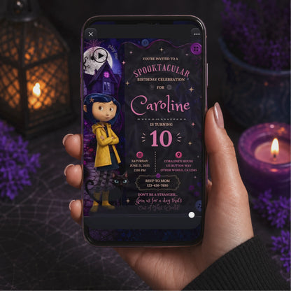 Spooky Birthday Invitation | Animated Halloween Canva Invite (Digital Download)
